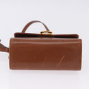 Salvatore Ferragamo Gancini Shoulder Bag Leather Brown Gold Auth 202457-11