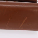 Salvatore Ferragamo Gancini Shoulder Bag Leather Brown Gold Auth 202457-12