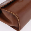 Salvatore Ferragamo Gancini Shoulder Bag Leather Brown Gold Auth 202457-13