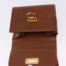 Salvatore Ferragamo Gancini Shoulder Bag Leather Brown Gold Auth 202457-19