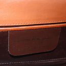 Salvatore Ferragamo Gancini Shoulder Bag Leather Brown Gold Auth 202457-22