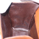 Salvatore Ferragamo Gancini Shoulder Bag Leather Brown Gold Auth 202457-25