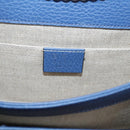 GUCCI Interlocking G Chain Shoulder Bag Leather Blue Gold 510304 Auth 202459V-16