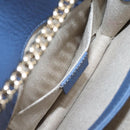 GUCCI Interlocking G Chain Shoulder Bag Leather Blue Gold 510304 Auth 202459V-20