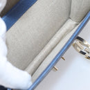 GUCCI Interlocking G Chain Shoulder Bag Leather Blue Gold 510304 Auth 202459V-21