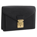 LOUIS VUITTON Epi Serie Dragonne Clutch Bag Black Noir M52612 LV Auth 202460-1