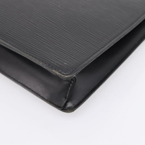 LOUIS VUITTON Epi Serie Dragonne Clutch Bag Black Noir M52612 LV Auth 202460