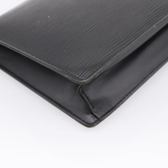 LOUIS VUITTON Epi Serie Dragonne Clutch Bag Black Noir M52612 LV Auth 202460