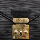 LOUIS VUITTON Epi Serie Dragonne Clutch Bag Black Noir M52612 LV Auth 202460-12