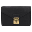 LOUIS VUITTON Epi Serie Dragonne Clutch Bag Black Noir M52612 LV Auth 202460-2