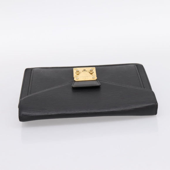 LOUIS VUITTON Epi Serie Dragonne Clutch Bag Black Noir M52612 LV Auth 202460