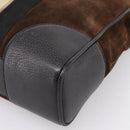 LOUIS VUITTON Kabainsbruck Hand Bag Suede Brown Silver M95245 LV Auth 202462A-9