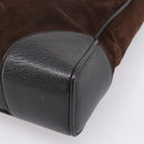 LOUIS VUITTON Kabainsbruck Hand Bag Suede Brown Silver M95245 LV Auth 202462A-15