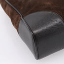 LOUIS VUITTON Kabainsbruck Hand Bag Suede Brown Silver M95245 LV Auth 202462A-16