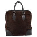 LOUIS VUITTON Kabainsbruck Hand Bag Suede Brown Silver M95245 LV Auth 202462A-2