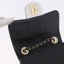CHANEL Matelasse Chain Shoulder Bag Lamb Skin Black Gold CC Auth 202464SAM-19