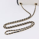 CHANEL Matelasse Chain Shoulder Bag Lamb Skin Black Gold CC Auth 202464SAM-8