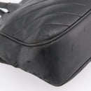 CHANEL V Stitch Hand Bag Leather Black Gold CC Auth 202466-12