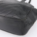 CHANEL V Stitch Hand Bag Leather Black Gold CC Auth 202466-13