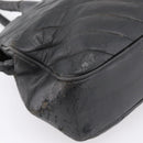 CHANEL V Stitch Hand Bag Leather Black Gold CC Auth 202466-14