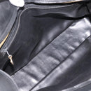 CHANEL V Stitch Hand Bag Leather Black Gold CC Auth 202466-18