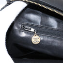 CHANEL V Stitch Hand Bag Leather Black Gold CC Auth 202466-21