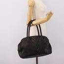 CHANEL V Stitch Hand Bag Leather Black Gold CC Auth 202466-26