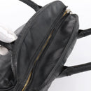 CHANEL V Stitch Hand Bag Leather Black Gold CC Auth 202466-6