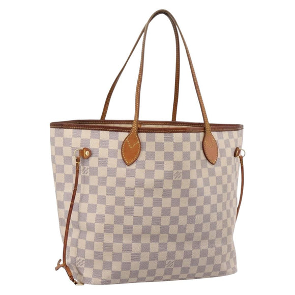 LOUIS VUITTON Damier Azur Neverfull MM Tote Bag N41605 LV Auth 202468