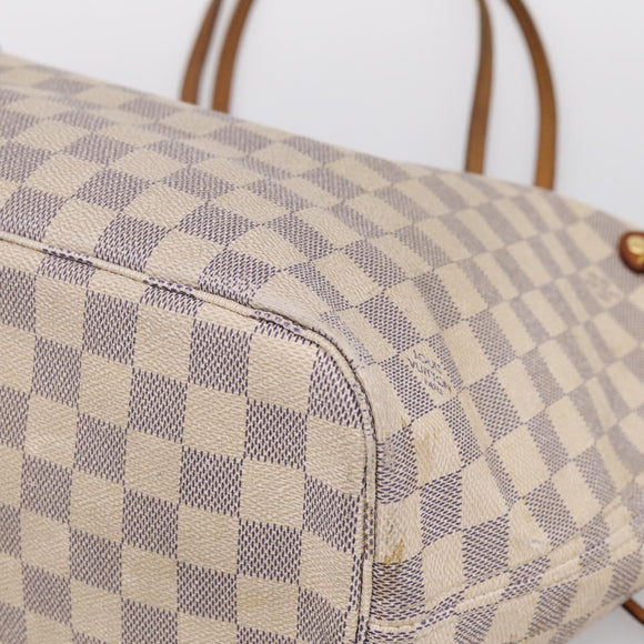 LOUIS VUITTON Damier Azur Neverfull MM Tote Bag N41605 LV Auth 202468