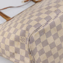 LOUIS VUITTON Damier Azur Neverfull MM Tote Bag N41605 LV Auth 202468-18