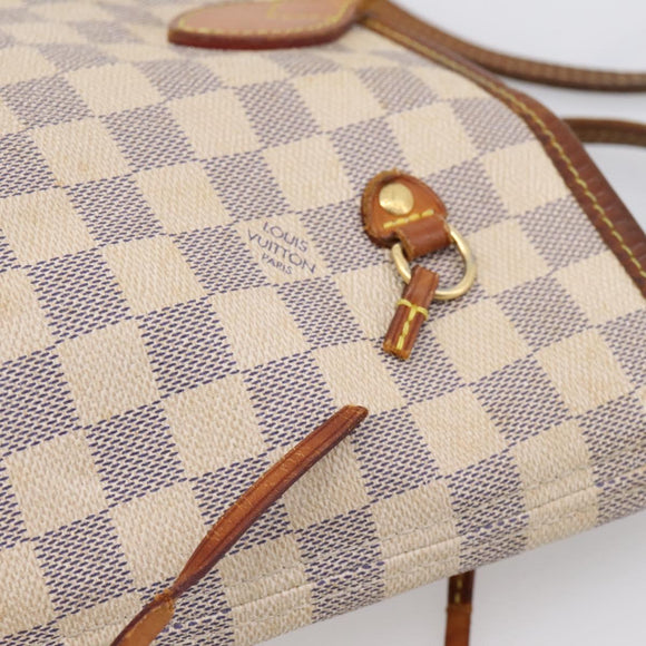 LOUIS VUITTON Damier Azur Neverfull MM Tote Bag N41605 LV Auth 202468