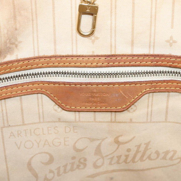 LOUIS VUITTON Damier Azur Neverfull MM Tote Bag N41605 LV Auth 202468
