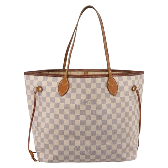 LOUIS VUITTON Damier Azur Neverfull MM Tote Bag N41605 LV Auth 202468