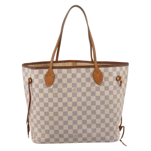 LOUIS VUITTON Damier Azur Neverfull MM Tote Bag N41605 LV Auth 202468