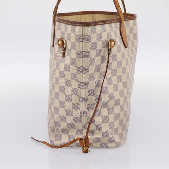 LOUIS VUITTON Damier Azur Neverfull MM Tote Bag N41605 LV Auth 202468