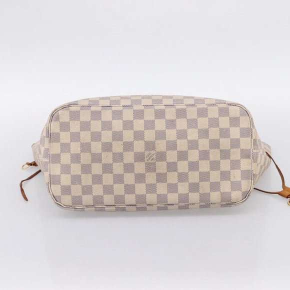 LOUIS VUITTON Damier Azur Neverfull MM Tote Bag N41605 LV Auth 202468