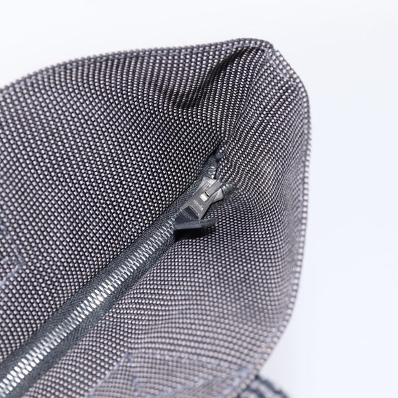 HERMES Her Line Cabas Tote Bag Canvas Gray Silver Auth 202470