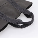 HERMES Her Line Cabas Tote Bag Canvas Gray Silver Auth 202470-7