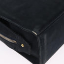 Salvatore Ferragamo Vala Hand Bag Suede 2way Black Gold Auth 202471-15