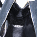 Salvatore Ferragamo Vala Hand Bag Suede 2way Black Gold Auth 202471-20