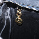 Salvatore Ferragamo Vala Hand Bag Suede 2way Black Gold Auth 202471-22