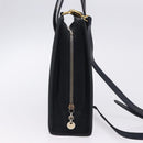 Salvatore Ferragamo Vala Hand Bag Suede 2way Black Gold Auth 202471-5