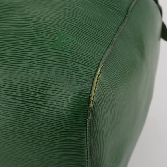 LOUIS VUITTON Epi Keepall 55 Boston Bag Green M42954 LV Auth 202475