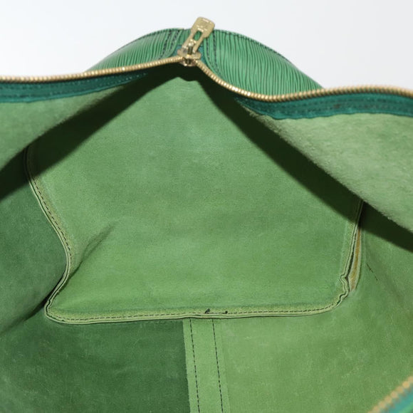 LOUIS VUITTON Epi Keepall 55 Boston Bag Green M42954 LV Auth 202475