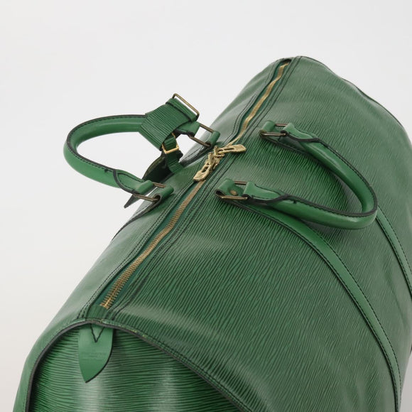 LOUIS VUITTON Epi Keepall 55 Boston Bag Green M42954 LV Auth 202475