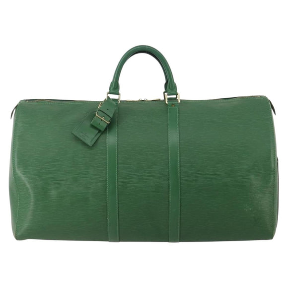 LOUIS VUITTON Epi Keepall 55 Boston Bag Green M42954 LV Auth 202476A