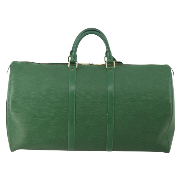 LOUIS VUITTON Epi Keepall 55 Boston Bag Green M42954 LV Auth 202476A