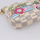 LOUIS VUITTON Damier Azur Vivienne Mini Pochette Pouch N60487 LV Auth 202478M-15