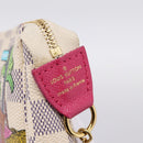 LOUIS VUITTON Damier Azur Vivienne Mini Pochette Pouch N60487 LV Auth 202478M-18